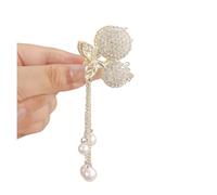 Metal Hairpin with Rhinestone Detail, B | Ornate Metal Detailing with Secure Grip for Modern Outfits Weddings Special Occasion Lightweight Design