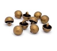 Metal Half Ball Shank Buttons Antique Brass 11.5mm (12)