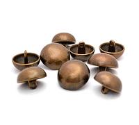 Metal Half Ball Shank Buttons Antique Brass 20mm (24)