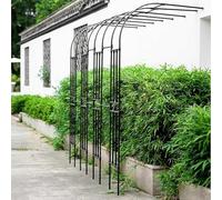 Metal Half Side Arch, Wall Mounted Garden Arbor Trellis, Heavy Duty Steel Support Arch For Climbing Plants And Wedding Decor(Size:60x240x40CM / 2.0x7.9x1.3ft)