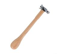 Metal Hammer with Comfortable Wooden Handle for Jewelry Making Suitable for Silversmith Goldsmith Jewelers Tool for Metalworking and Household Use (B)