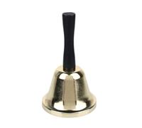 Metal Hand Bell,75MM Silver Hand-held Bell,Loud,Suitable for Children and Pets,Suitable for Training,Early Education and Attracting Attention,Clear Sound (Gold)