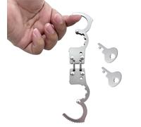 Metal Handcuffs - Realistic Pretend Toy, Mini Puzzle Game