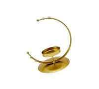 Metal Handheld Lamp Muslims Party Decors Middle Eastern Iron Moon Shape Tealight Holder Stand Candlestick Outdoor