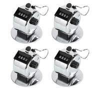 Metal Handheld Tallies Counter 4-Digit Number Count Clickers Mechanical Counters Pitches for Coaching