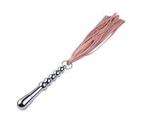Metal Handle Anal Plug Leather Whip Adult Games Spanking Slave Fetish Flogger Whips Sex Toys for Coples Women BDSM Bondage Tools Pink One Size