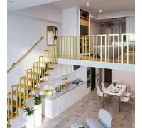 Metal Handrail for Stairs - Modern Side-Mounted Railing for Balconies, Villas, Hallways, Lofts, and Outdoor Stairs - Decorative Staircase Railing(U-Typ-H 65cmx W 20cm)