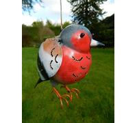 Metal Hanging Bird Chaffinch Tea Light Candle Holder