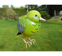 Metal Hanging Bird Greenfinch Tea Light Candle Holder