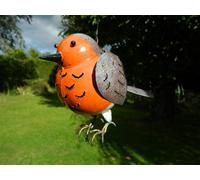 Metal Hanging Bird Robin Tea Light Candle Holder