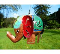 Metal Hanging Bronze Elephant Animal Tea Light Candle Holder