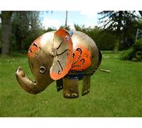 Metal Hanging Gold Elephant Animal Tea Light Candle Holder