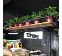 Metal Hanging Plant Shelves for Bar Restaurant Balcony Decorative Wall Mounted Display Rack with Suspended Storage Ceiling Flower Pot Stand 140x25x15cm (80x25x15cm)