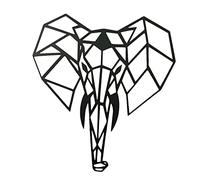 Metal Hanging Wall Decorations Elephant Head for Home Office Living Room