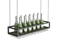 Metal Hanging Wine Glass Holder Ceiling Wine Rack & Decorative Plant Shelf Wall Mounted for Glass Storage & Flower Display Stylish Home Decor