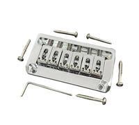 Metal Hardtail 6-String Guitar Bridge with Side Wall 82x44MM-10.5 Electric Guitar Body Through Guitar Parts(Chrome)