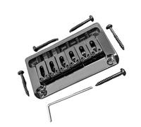 Metal Hardtail Six String Guitar Bridge with Sidewalls 82x44mm 10.5" Through Body Black Generic Acoustic Guitar Bridge