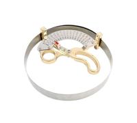 Metal Hat Ruler for Precise Cap Circumference Measurement, Curved Scale Design with Ergonomic Handle, 42-70 cm Range (4 Size Bands), Silver Finish (57-70cm)