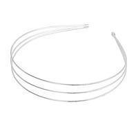 Metal Headbands, Wire Frame Hairband, Three rows of silver | Metal 2 / 3 Layer Headbands Row Wire Headband for Womens Wedding Hair Band Elastic Metal Hairband