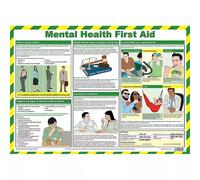 Metal Health First Aid Laminated Guidance Poster A2 - A661
