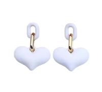 Metal Heart Earrings Sweet Heart Dangle Drop Earrings Colorful Love Heart Dangle Earrings for Concert Valentine's Day Mother's Day for Women, Zinc