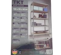 Metal Heavy Duty Shelf Galvanized 5 MDF Shelves 175kg Workbench Garage 180x90x40