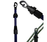 Metal Heavy Duty Telescopic Clothes Washing Line Prop - Adjustable 2.4M Outdoor Pole Support for Laundry Drying (2)