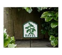 Metal Herb Markers Plants Labels Garden Sign Outdoor Herbs Tags Heavy Duty (Basil)