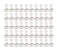 Metal Hollow Clips Multipurpose Durable Paper Clamps Strong Clamping Force for Documents Certificates Tickets Clothes 50Pcs Small Iron Material 32mm (Silver Clip)
