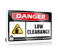 Metal Home Sign Danger Low Clearance Tin Sign Metal Signs For Outside Home Decor Funny Vintage S(20X30CM)