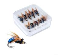 Metal Hook Fly Lures 10pcs Synthetic Wings Black