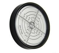 Metal Horizontal Bubble Level 60x10mm with Green/White Liquid for Leveling, Non-Magnetic Stainless Steel Round Level for Tools and Work(A)