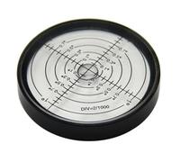 Metal Horizontal Bubble Level 60x10mm with Non-Magnetic Stainless Steel Body for Measuring Tools, Round Level Bubble in Black Shell A