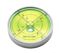 Metal Horizontal Bubble Level 60x12mm Precision Round for spirit Level for Machinery Alignment and Appliance Installation Silver Finish(C)