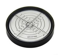 Metal Horizontal Bubble Level Round For Spirit Gauge For Precision Machine Appliance Turntable Pool Table Equipment 60x10mm Black Shell Green Liquid(A)