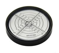 Metal Horizontal Bubble Level Round Precision Gauge For Shop Machines Appliances Pool Tables Turntables Equipment Black Shell Green Liquid 60x10mm Size A Type(A)