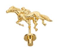 Metal Horse Racing Board Game Piece Alloy Replacement for Tabletop Play | Golden Finish, Compatible with Pegged Game Boards, Helps Replace Lost Tokens, Suitable for Enthusiasts and Immersive Sessions