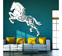 Metal Horse Wall Art, Running Horse Decor, Modern Sculpture Home Decor, Metal Artwork Decoration, Wall Art for Living Room,Bedroom Hallway and Stairs Nature Home Decor Gift (30L x29W/7