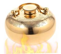Metal Hot Water Bottle, Ancient Style Hand Warmer, 4.3 Inch Brass Leak-Proof Bed Bottle for Winter Pain Relief & Massage
