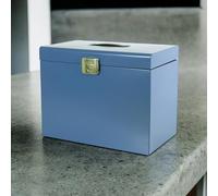 Metal Household File + 5 Hanging Files Blue