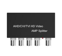 Metal Housing AHDs CVIs TVIs BNC Video Distributor Unit Supports Various Camera Associations with 1 Input and 4 Outputs Coincident Cable Video Splitter
