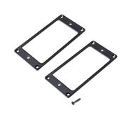 Metal Humbucker Pickup Mounting Ring Set for Gibson Les Paul, PRS, Epiphone - 2Pack s Replacement Covers with 12Screws - Durable DIY Guitar/Bass Upgrade (Black)