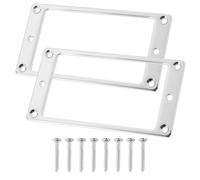 Metal Humbucker Pickup Ring Cover Frame for LP/SG Electric Guitars, with Mounting Screws (Silver-Metal)