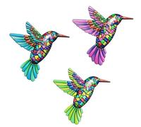 Metal Hummingbird Wall Decor Metal Hummingbird Wall Art Decor 3D Colorful Birds Outdoor Wall Artfor for Patio Backyard Fenced Yard & Balcony Decor | Garden Accent Porch & Outdoor Living Spaces (3PCS)