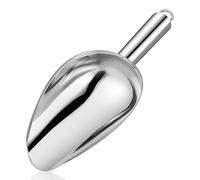 Metal Ice Scoop for Freezer,6 oz Stainless Steel Scooper for Ice Machine,Ice Bucket,Bar,Kitchen,Parties,Multipurpose Food Scoops for Ice Cubes,Popcorn,Flour,Candy,Pet Food (8 oz)