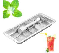 Metal Ice Trays for Freezer - Whiskey Chilling Rocks Molds - 18-Slot Stainless Steel Tray Easy Release Detachable Retro Design for Levers Remove Cubes