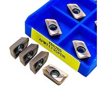 Metal indexable turning blade 10PCS APMT1135 APMT160408 CNC Lathe Tungsten Steel Carbide Alloy Cutting Tools Milling Inserts Cutter(APMT1135PDER YBG205)