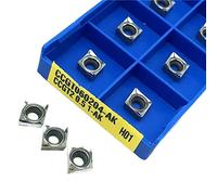 Metal indexable turning blade 10pcs CCGT060202 CCGT060204 CCGT060208 Aluminum Cutting Tool Turning Tool CNC Carbide Turning Tool(CCGT060204 AK H01)