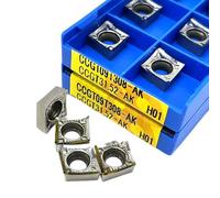 Metal indexable turning blade 10pcs CCGT09T302 CCGT09T304 CCGT09T308 AK H01 Aluminum Turning Tool Carbide Milling CNC Lathe Tools(CCGT09T308 AK H01)