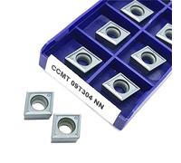 Metal indexable turning blade 10PCS CCMT09T304 NN LT10 Carbide Internal Turning Tool Turning Metal Cutting Lathe Tools(CCMT09T304 NN LT10)